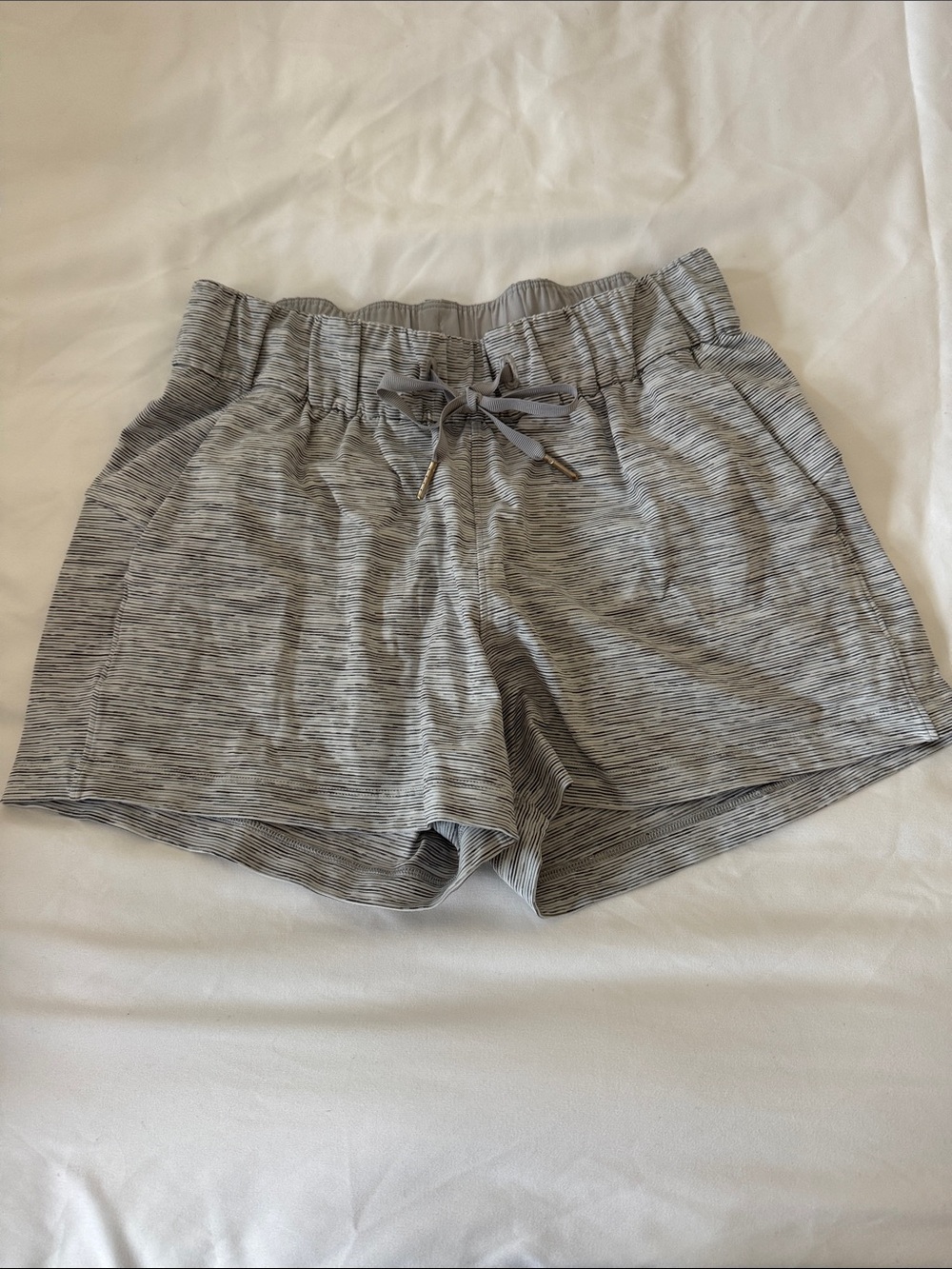 Lululemon gray striped shorts